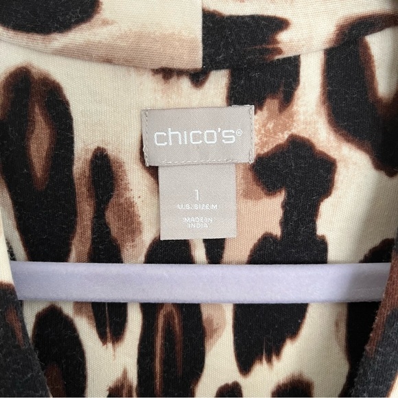 Chicos Leopard Print Top Size 1 - Picture 4 of 4